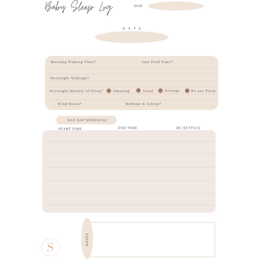 Download your Free Baby Sleep Tracking Log